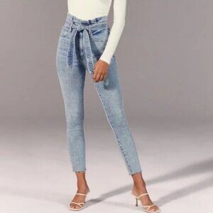 Abercrombie Ultra High Rise Super Skinny Paperbag Jeans Size 28